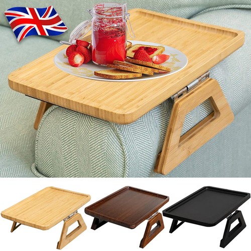 Wooden sofa arm rest tray - wooden,