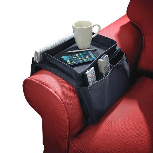 Navy arm rest organiser - rest, sofa