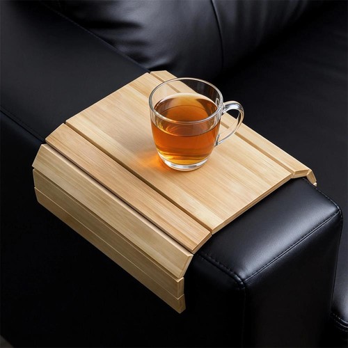 Flexible wooden sofa arm tray - flexible,