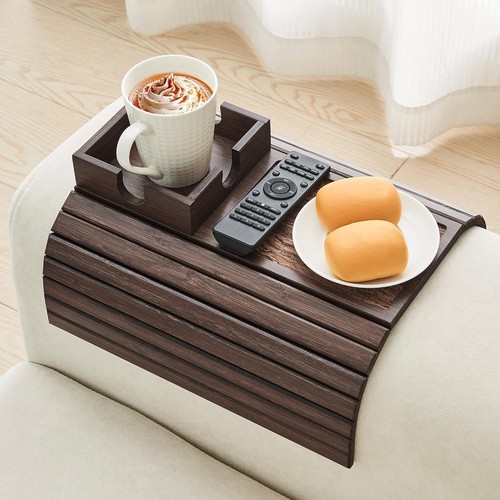 Bamboo sofa arm tray table - bamboo,