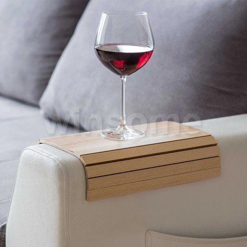 Flexible wooden sofa arm tray - wooden,