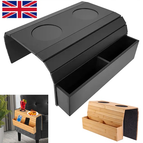 Flexible bamboo sofa arm tray - bamboo,
