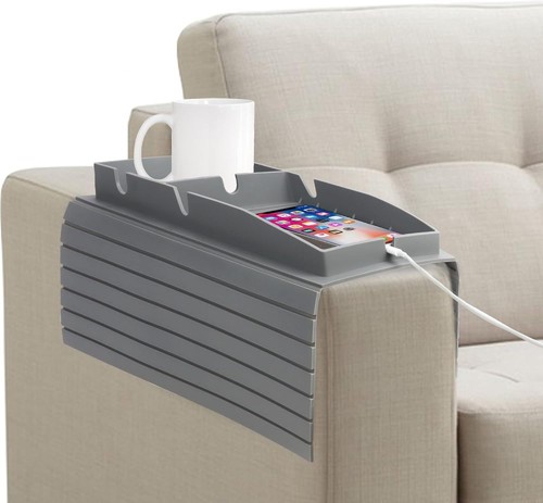 Silicone sofa arm tray - silicone,