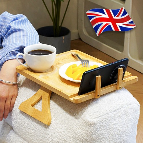 Bamboo sofa armrest - sofa, tray