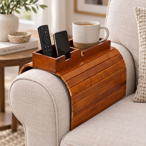 Bamboo sofa arm tray - arm, with