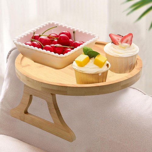 Arm rest organiser - tray, bamboo
